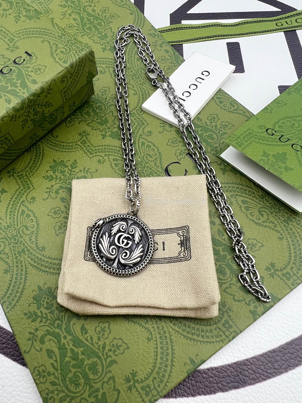 Gucci Silver Gg Logo Necklace (6) - www.newkick.vip